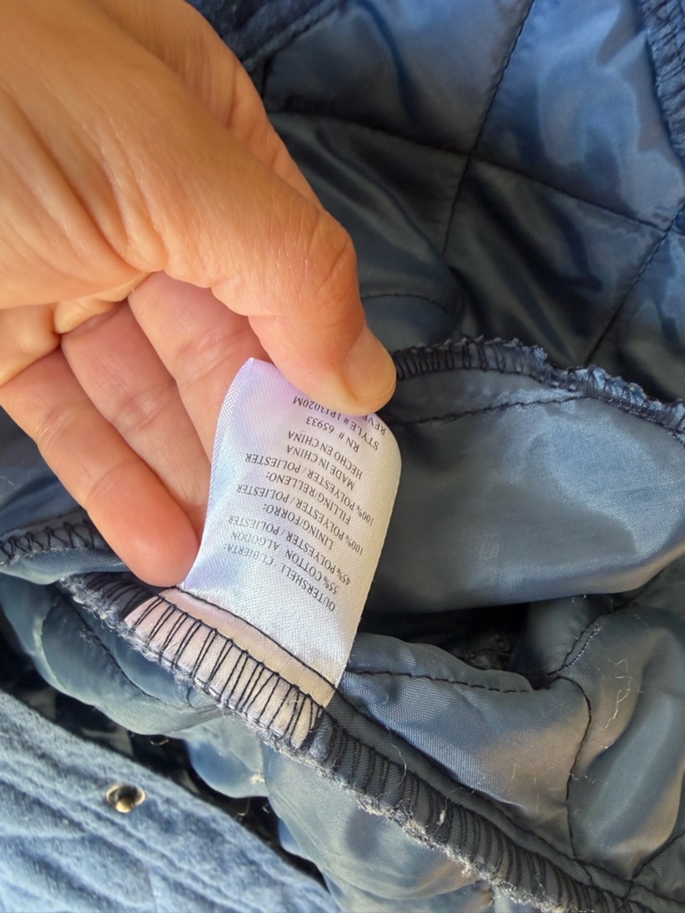 Benny Gold Men’s Large Blue Quilted Jacket Shacket Snap Pockets Collared Lined - Picture 3 of 10